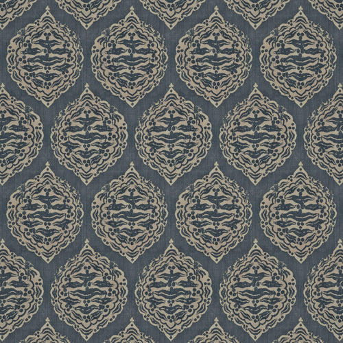 Mander Dark Blue Fabric