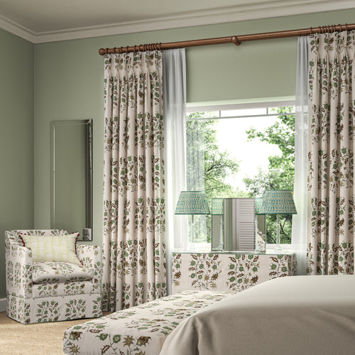 Samode Green/Taupe Fabric