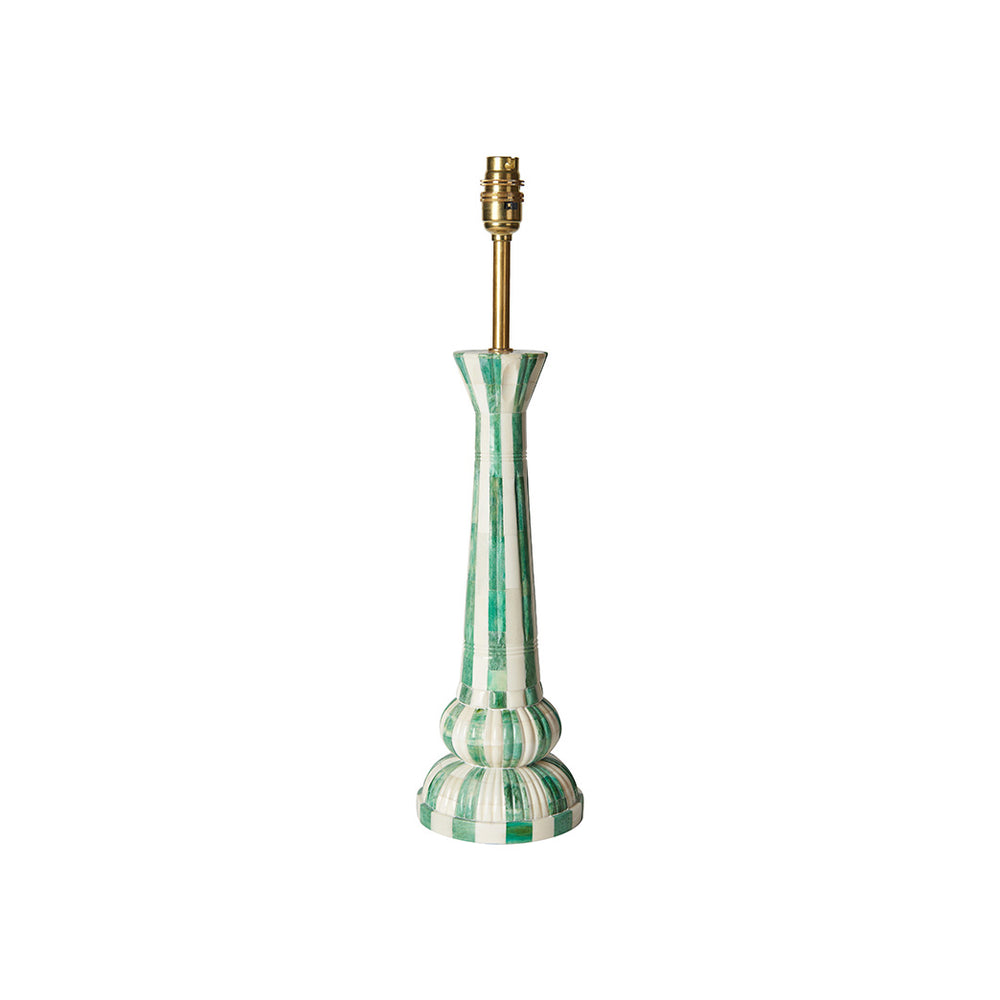 Green Stripe Shree Baba Lamp Base 1