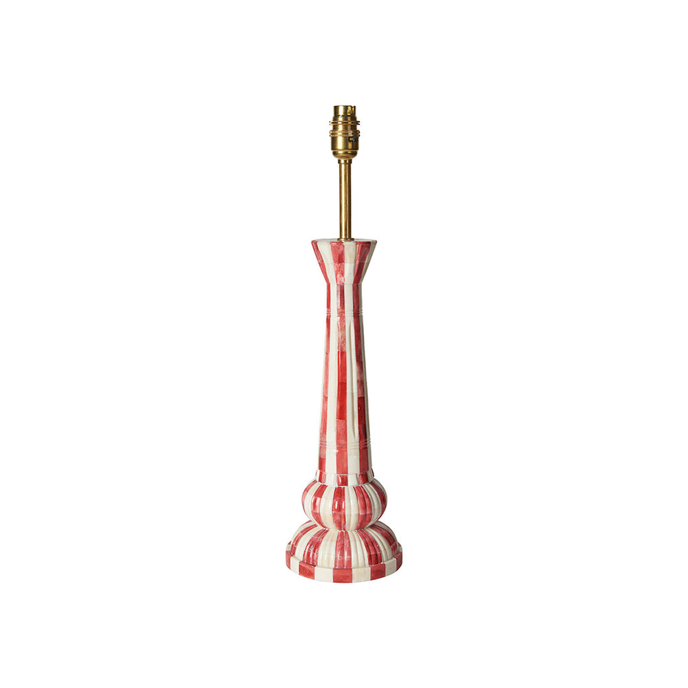 Red Stripe Shree Baba Lamp Base 1