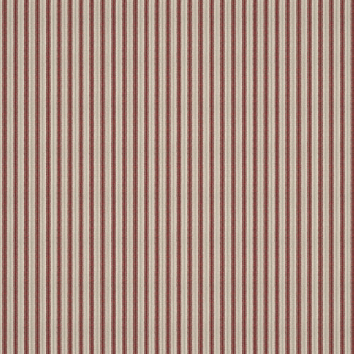 Sketched Stripe Red/Pale Green Fabric