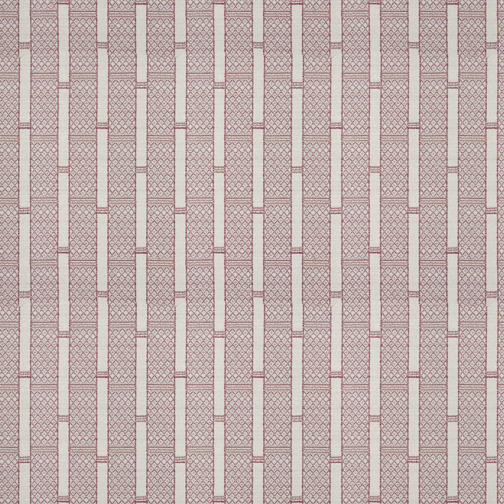 Stripe & Diamonds Cream/Pink Fabric 1