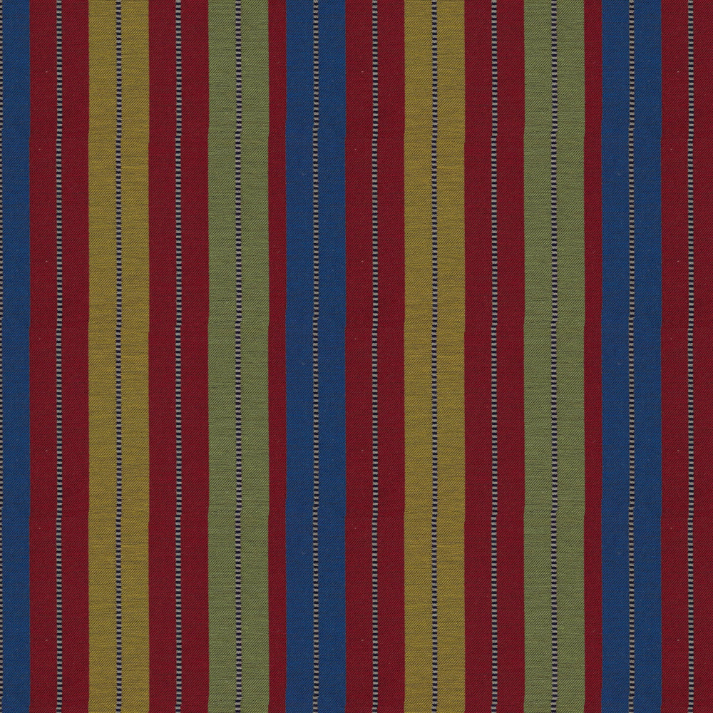 Multicolour Rustic Stripe Fabric 3