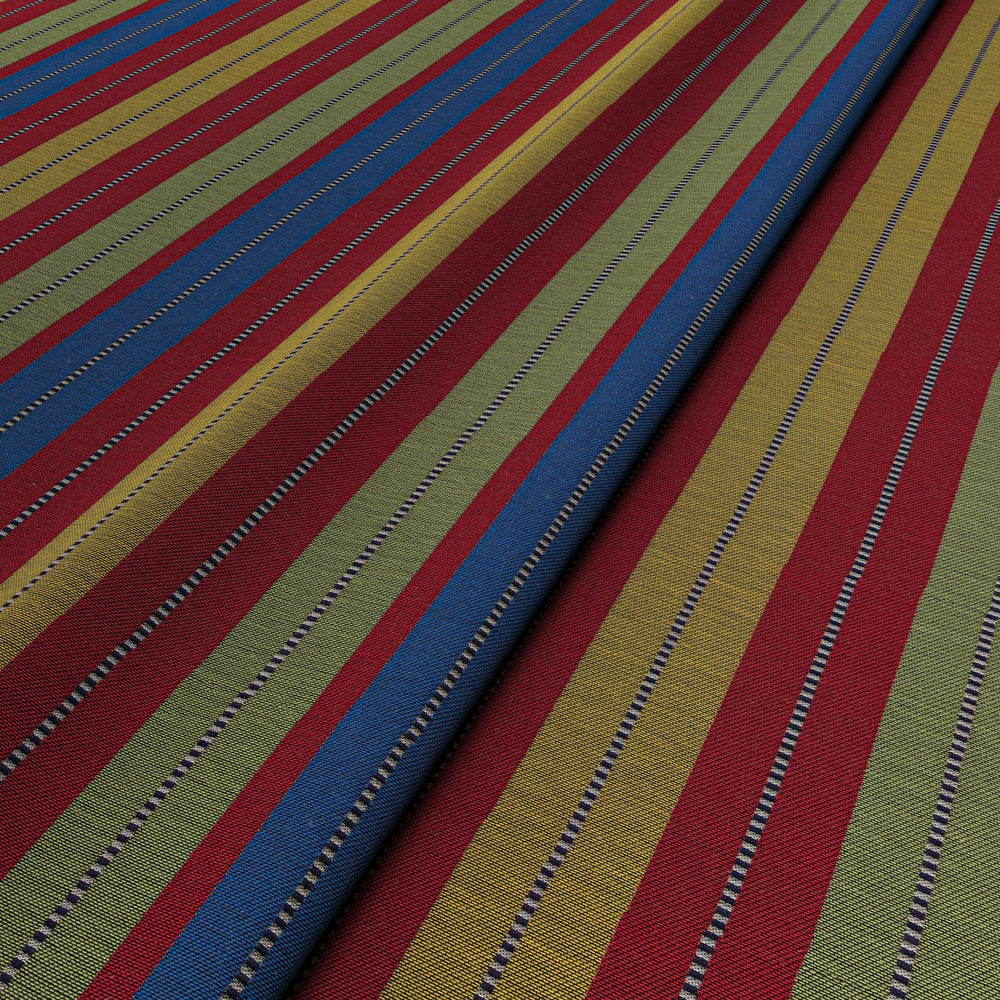 Multicolour Rustic Stripe Fabric 4