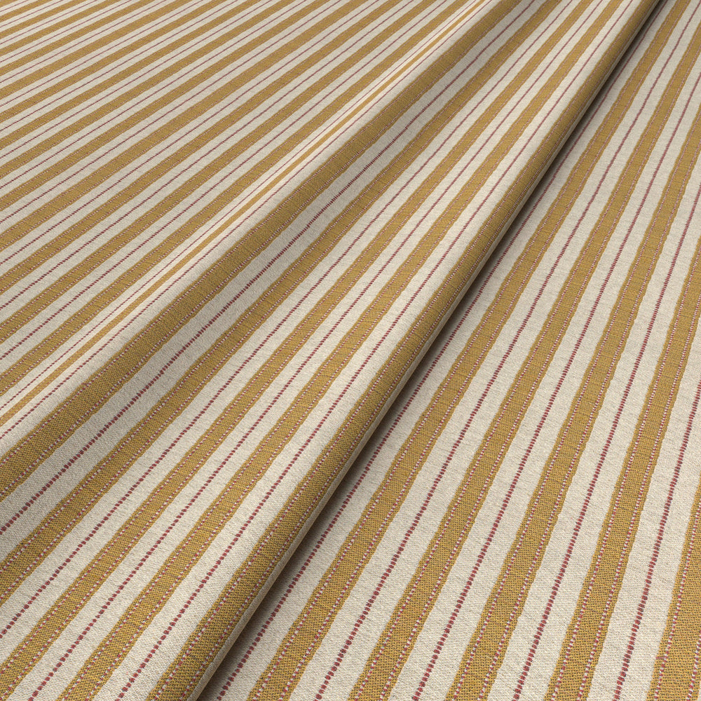 Sketched Stripe Gold Fabric 5