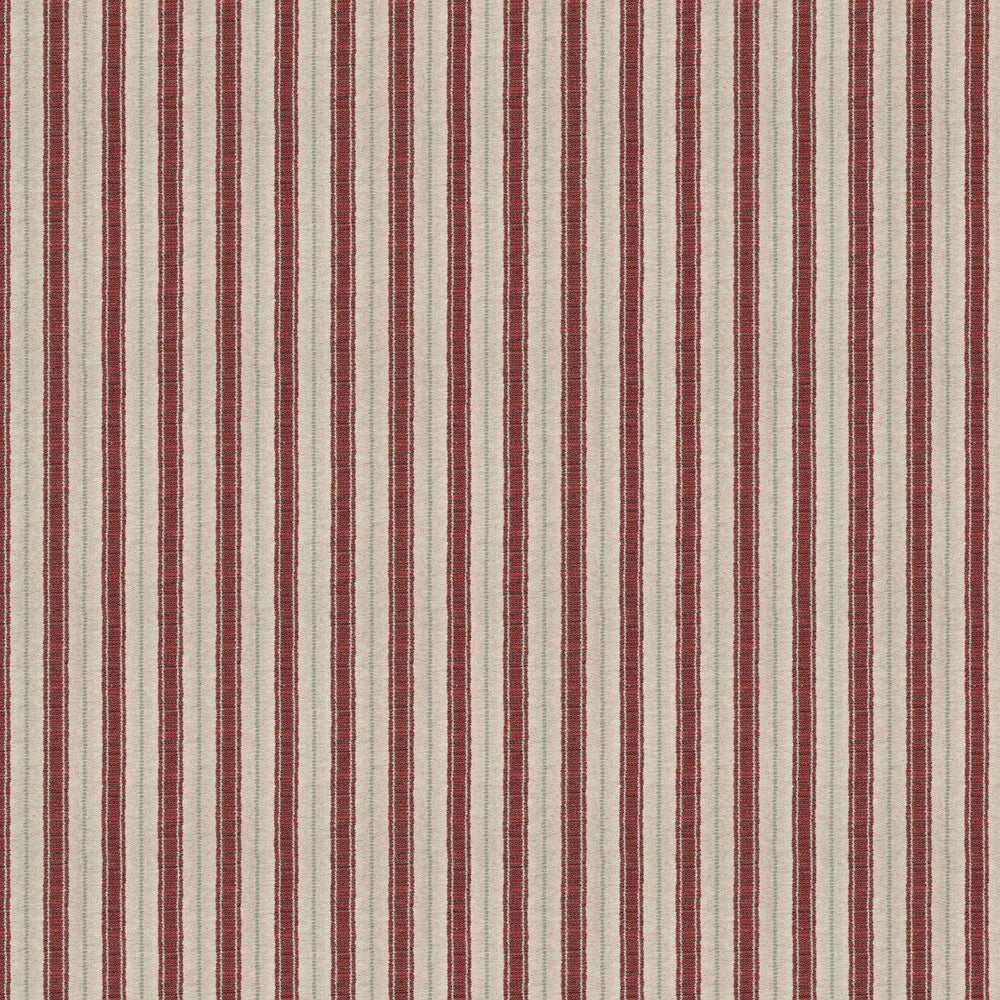 Sketched Stripe Red/Pale Green Fabric 3