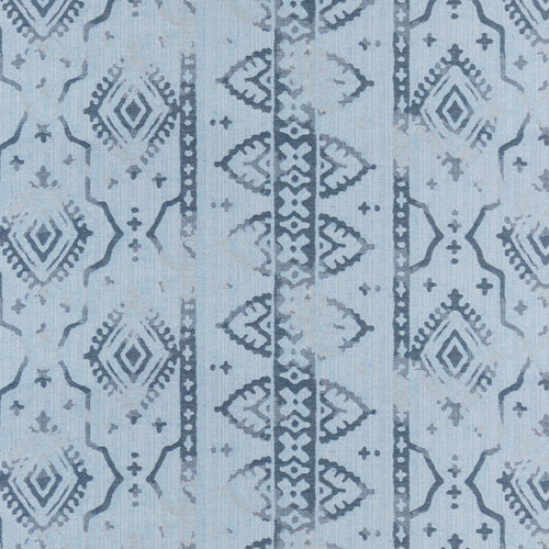 Diamond Border Stripe Blue Sample