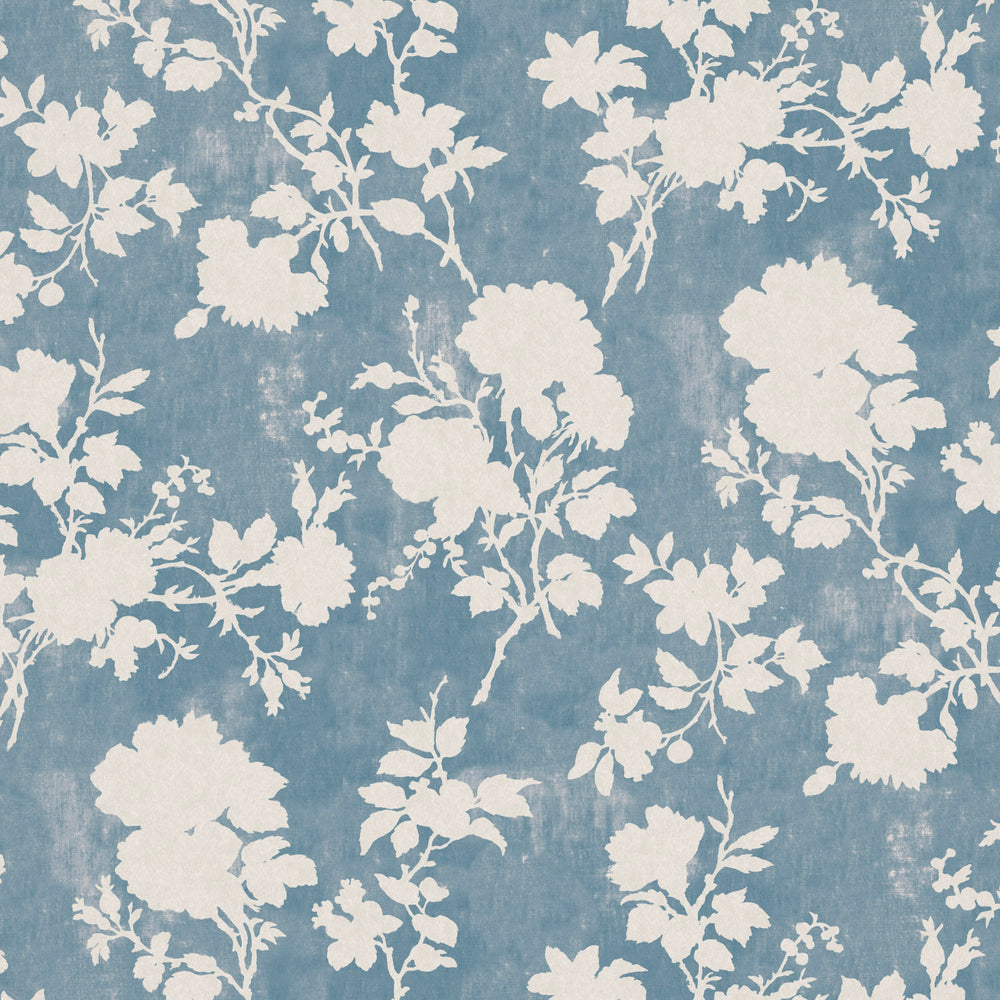 Flowerberry Blue Wallpaper Roll 1