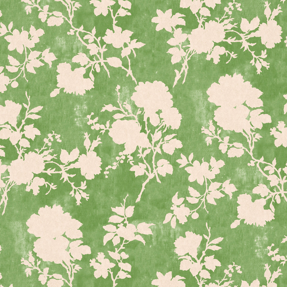 Flowerberry Green Wallpaper Roll 1