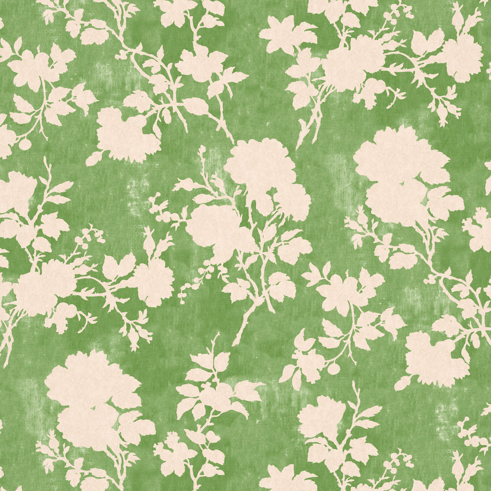 Flowerberry Green Wallpaper Sample 1