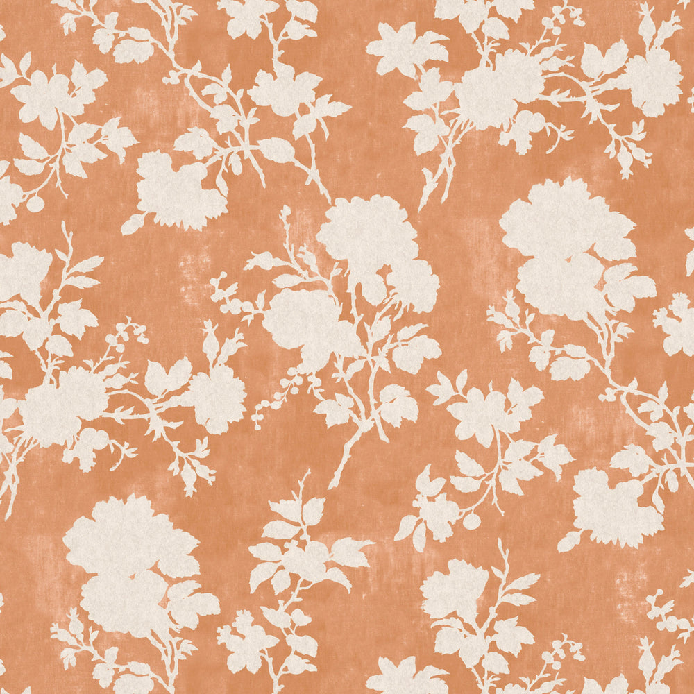 Flowerberry Orange Wallpaper Roll 1