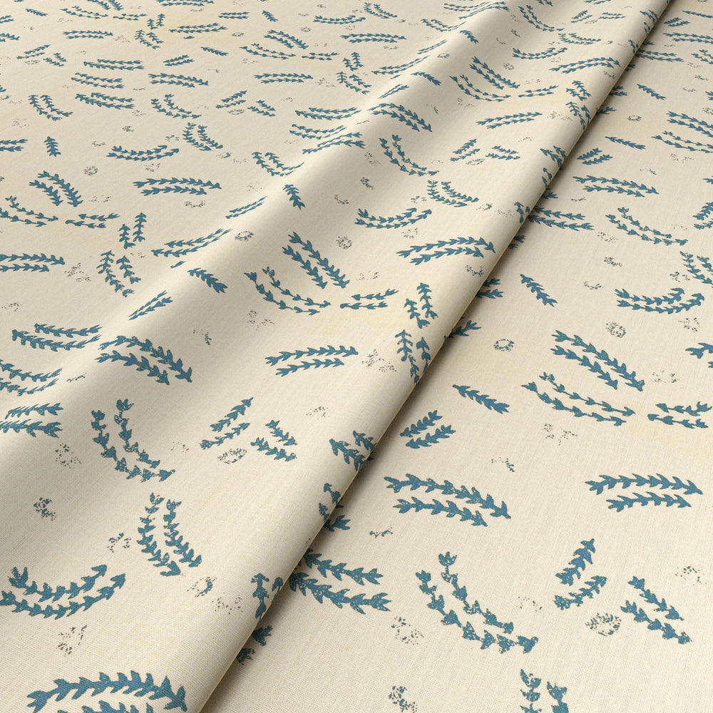 Pasha Sprig Blue Beige V2 Fabric 5