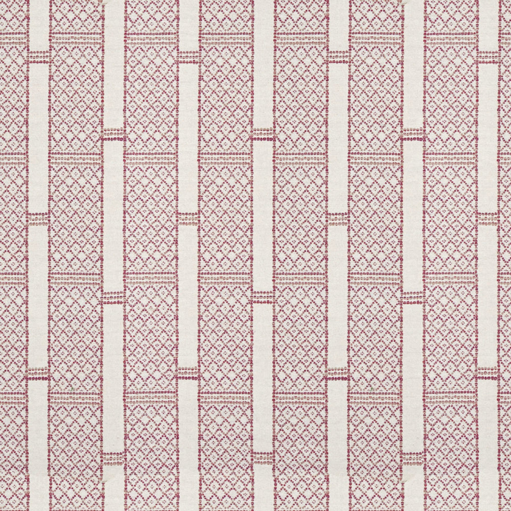 Stripe & Diamonds Cream/Pink Fabric 3