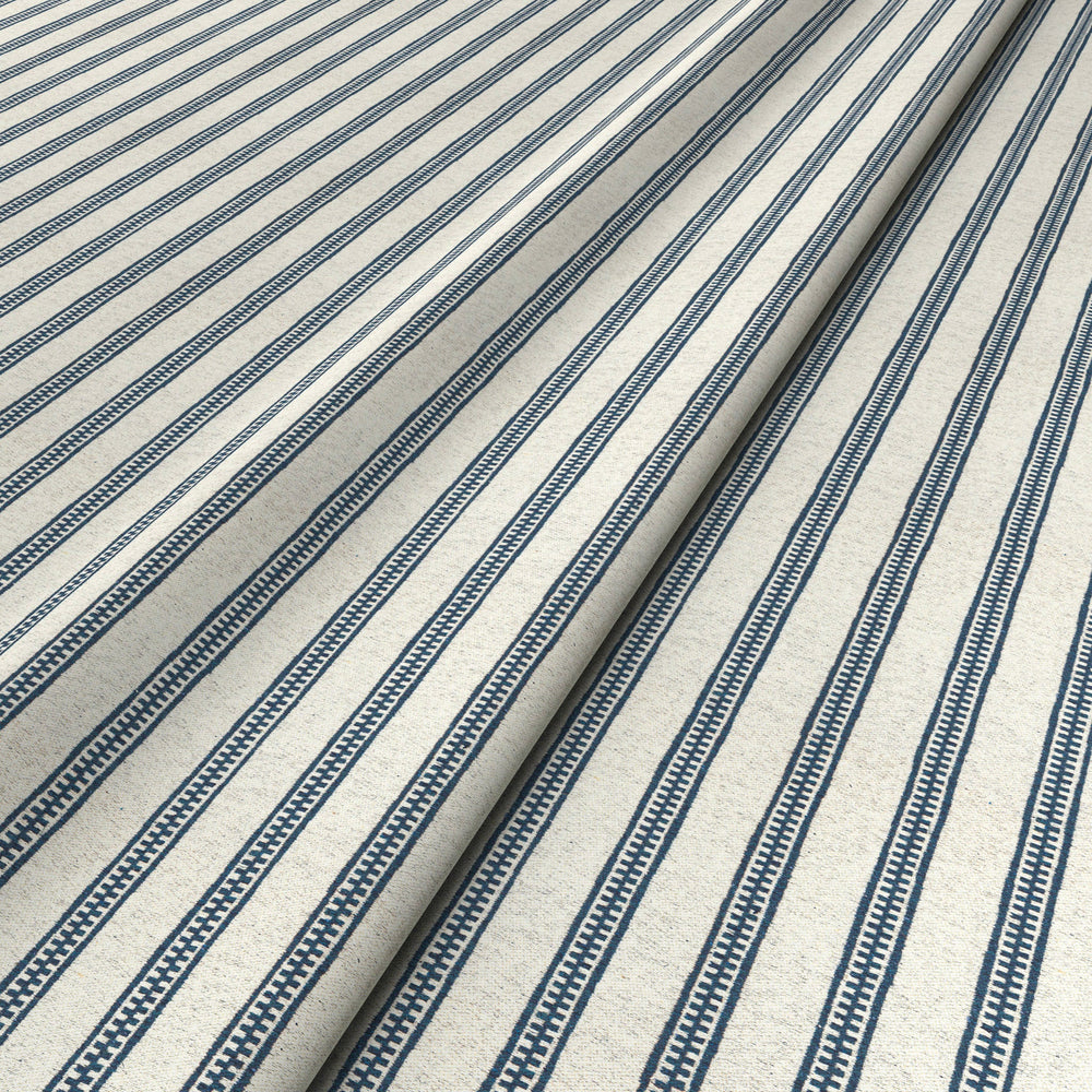 Ticking Stripe Ocean Fabric 7