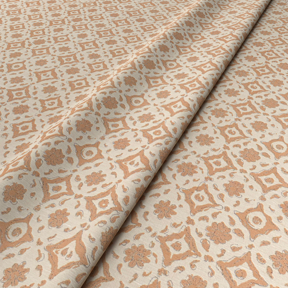 Floral Tile Cinnamon Fabric 9