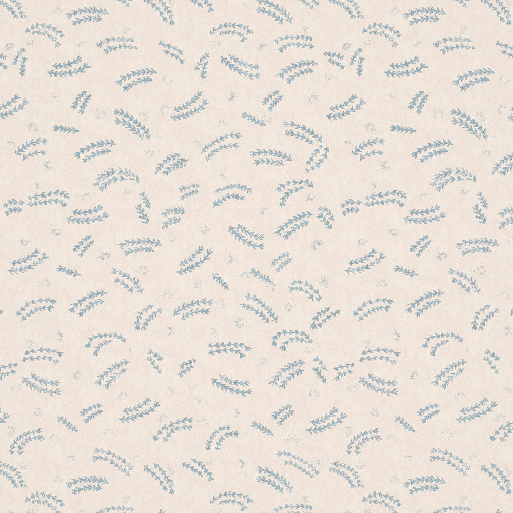 Pasha Sprig Duck Egg Wallpaper Sample 1