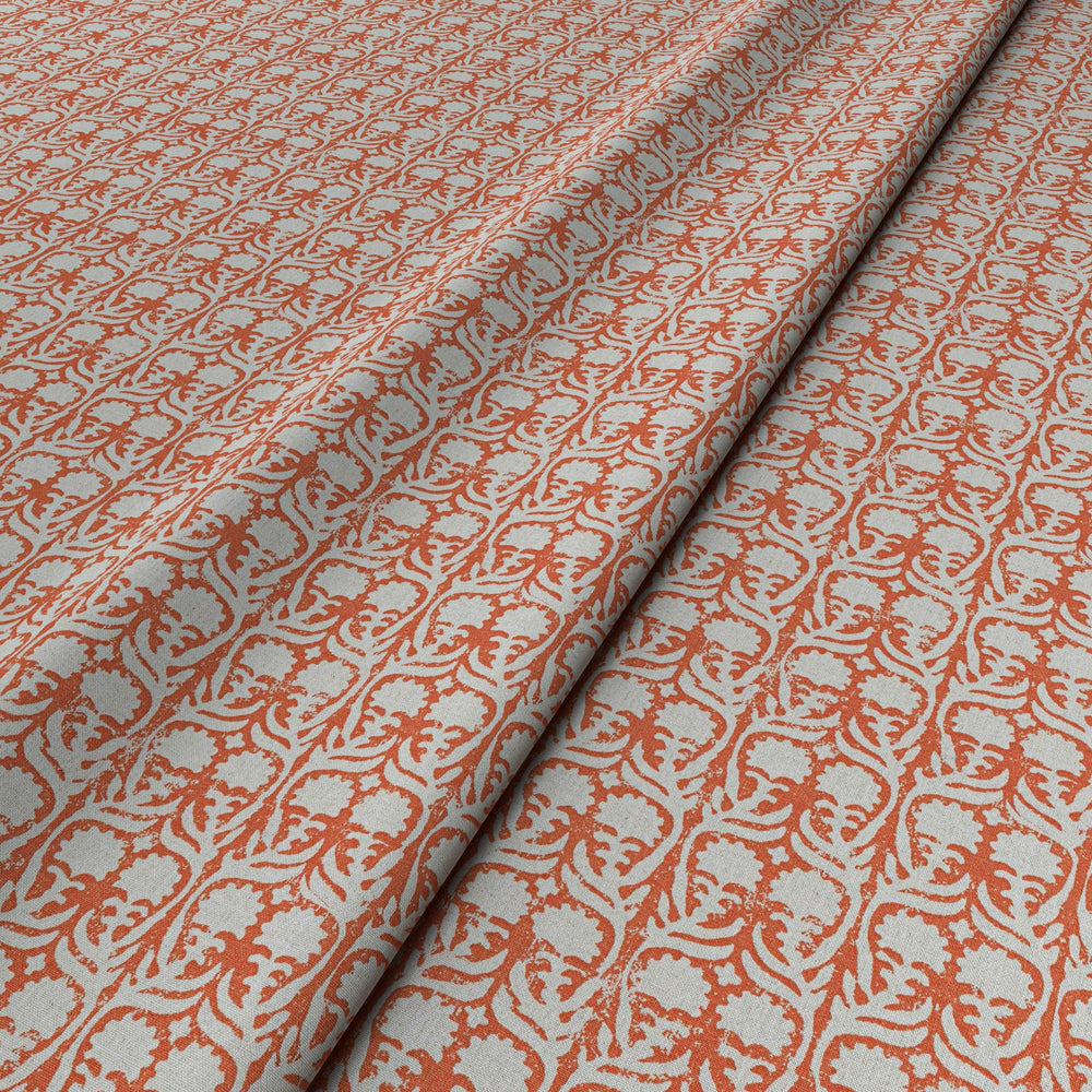 Ashok Orange on Natural Fabric 6