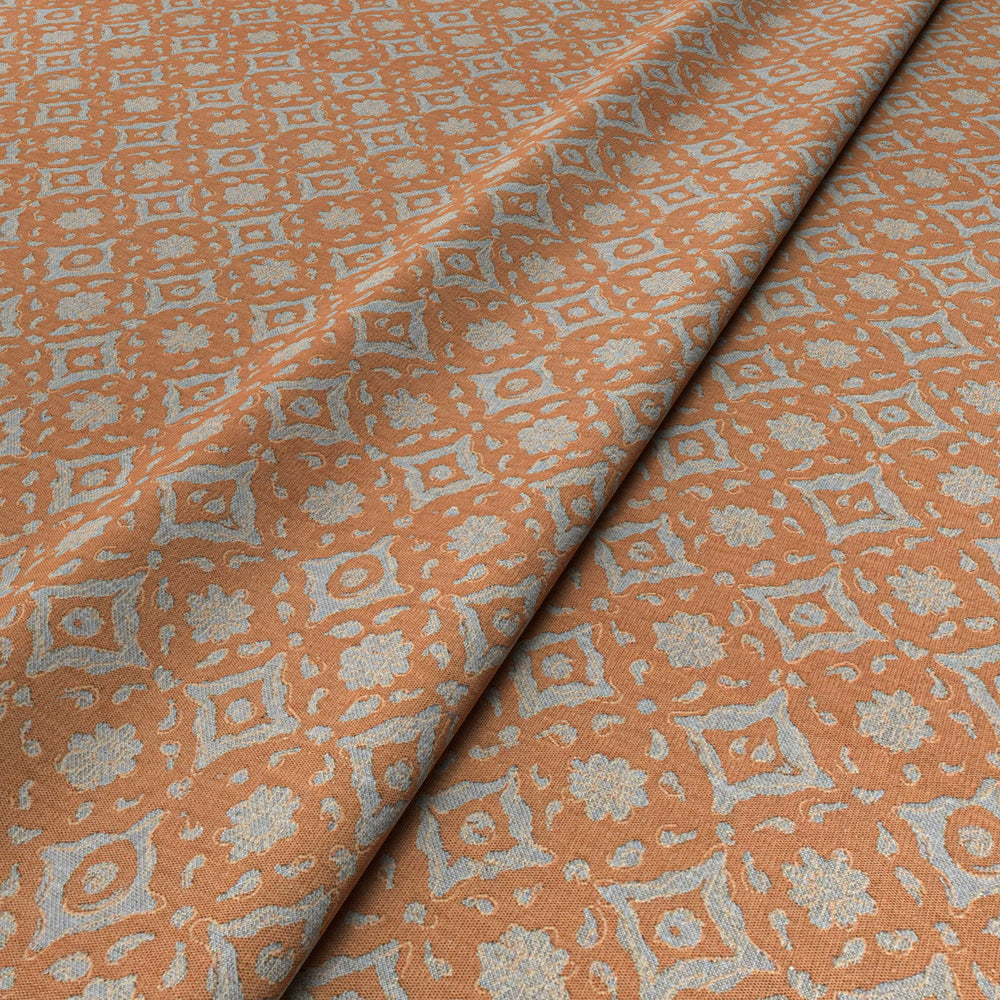 Floral Tile Cinnamon Fabric 10
