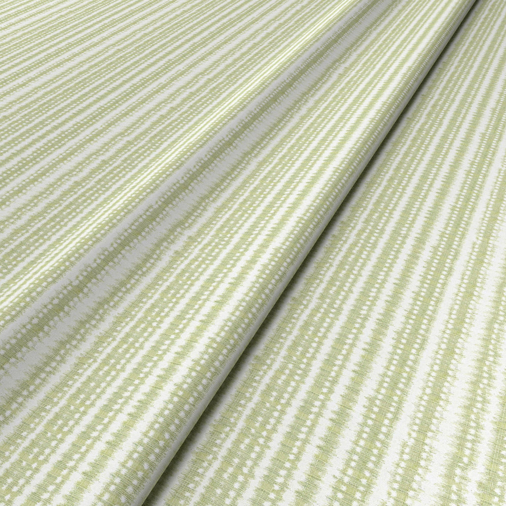 Batik Stripe Pale Green Fabric 7