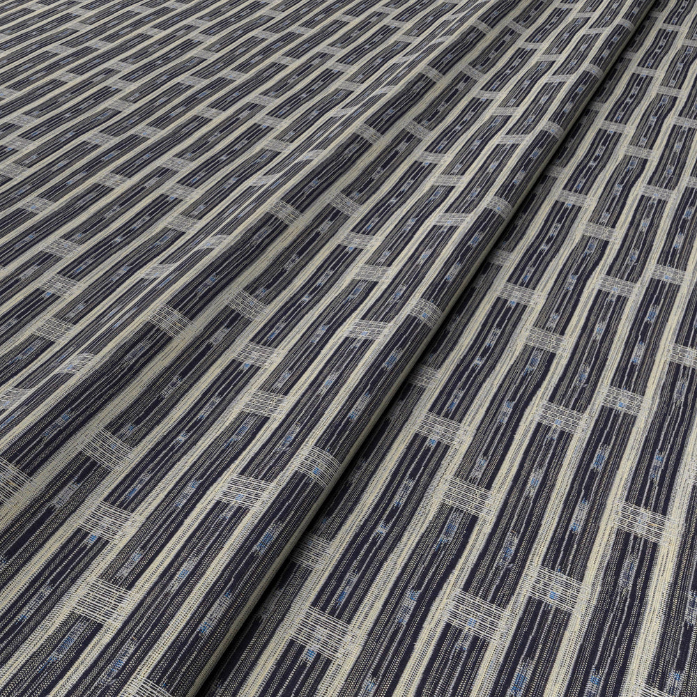 Inca Vertical Stripe Indigo Fabric 6