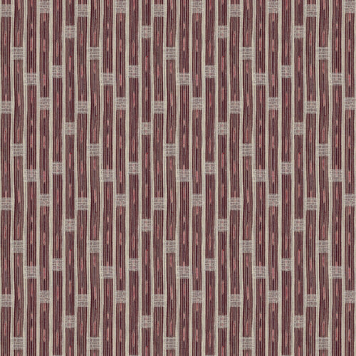 Inca Vertical Stripe Red Sample