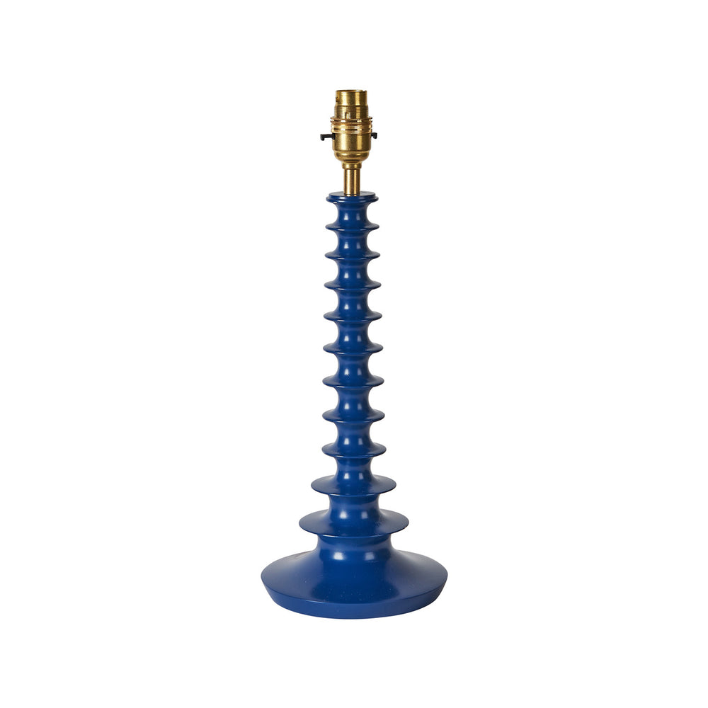 Blue Tiered Lacquer Wooden Lamp Base 1