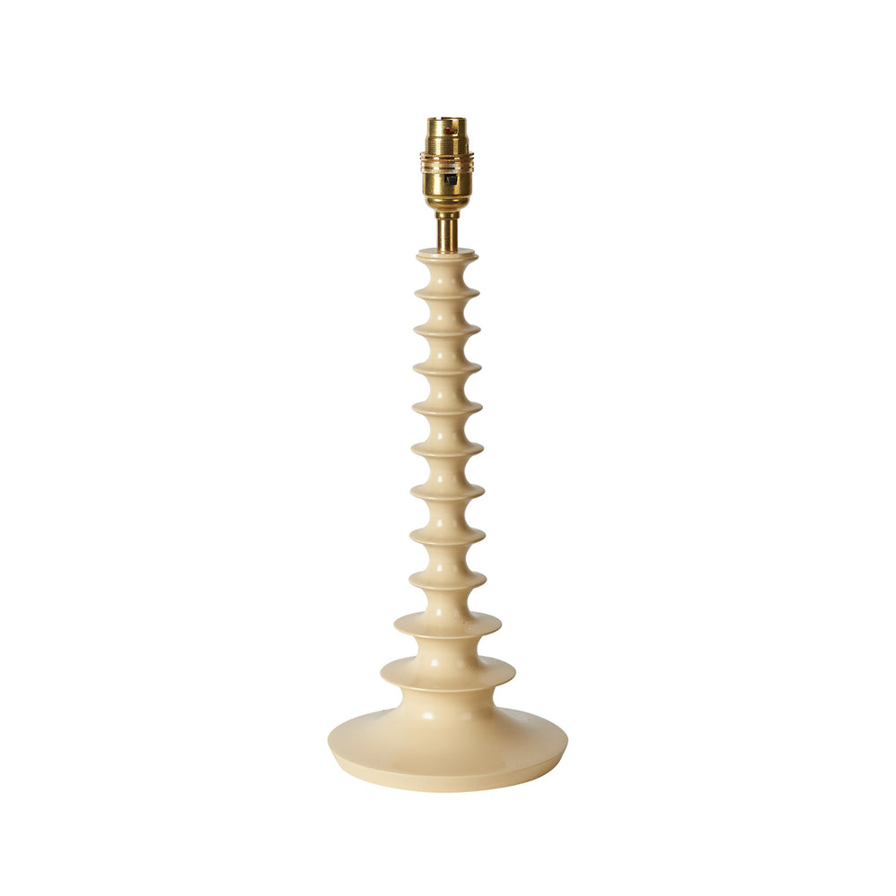 Blonde Tiered Lacquer Wooden Lamp Base 1