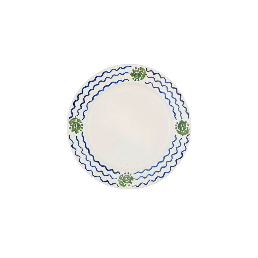 Blue and Green Granada Ceramic Medium Plate 1