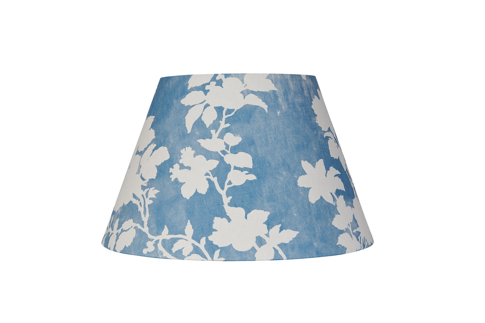 Flowerberry Blue Laminated Pembroke Lampshade 1