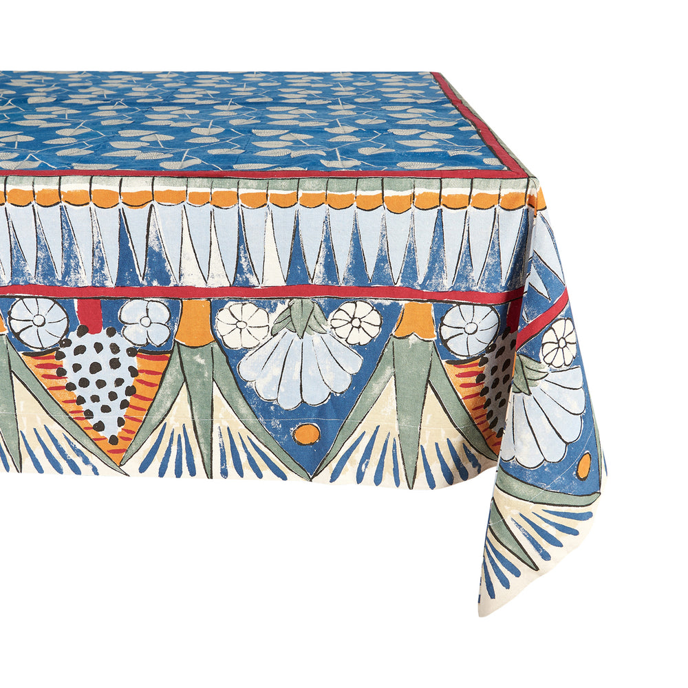 Faiza Tablecloth with Screen Printed Border 1