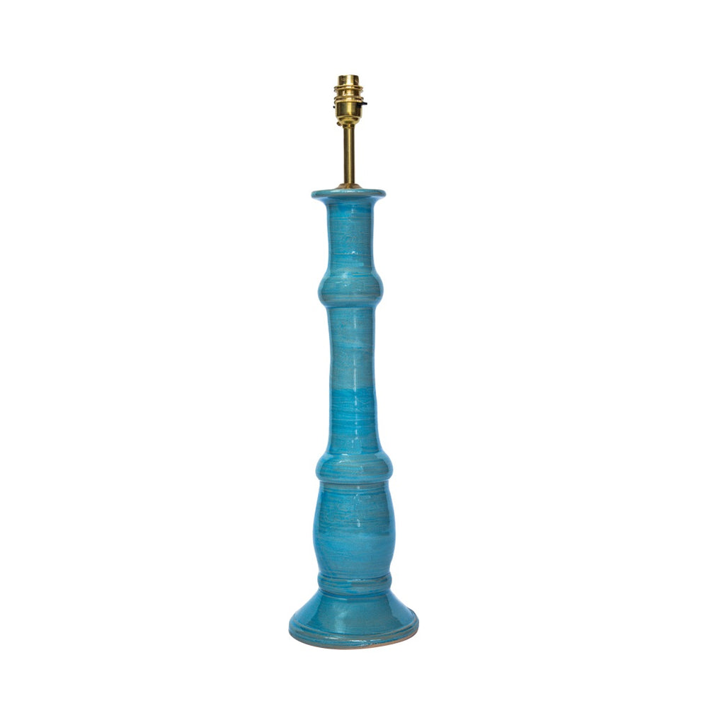 Blue Candlestick Ceramic Lamp Base 1