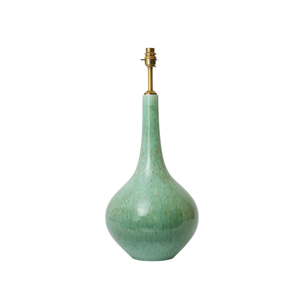 Aqua Speckled Teardrop Ceramic Lamp Base 1