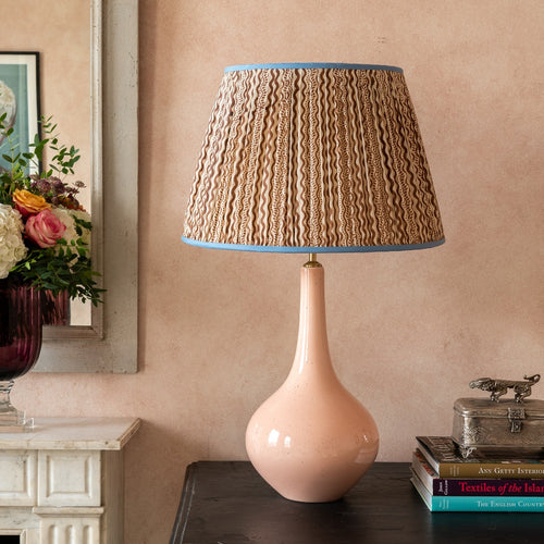 Pale Pink Teardrop Ceramic Lamp Base