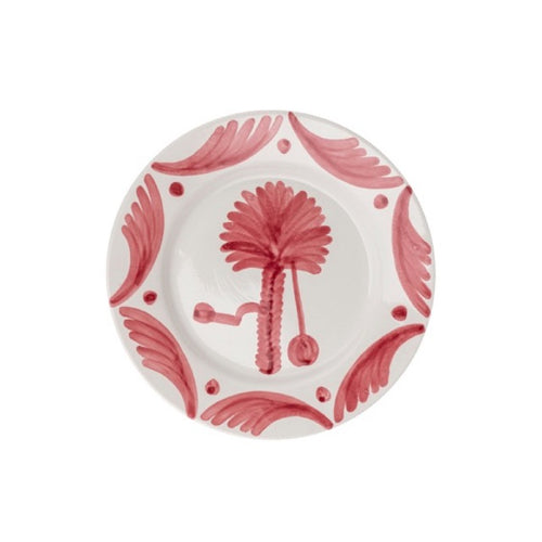 Pink Palm Tree Ceramic Large Plate