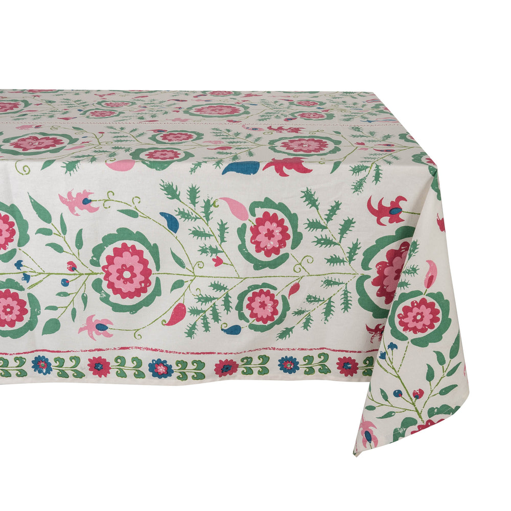 Simla Pink and Green Tablecloth 1