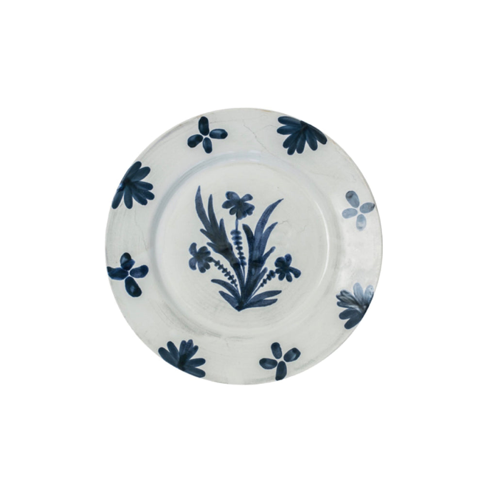 Blue Summer Flower Ceramic Large Plate 1