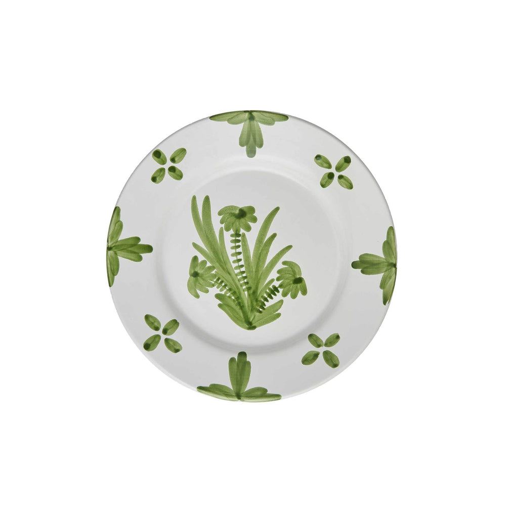 Green Summer Flower Ceramic Large Plate 1