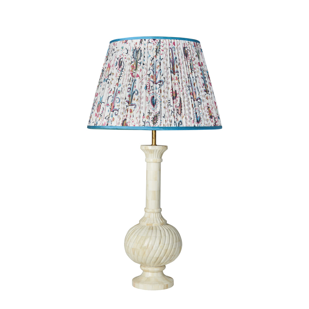 Mughal Lampshade with Light Blue Trim 4