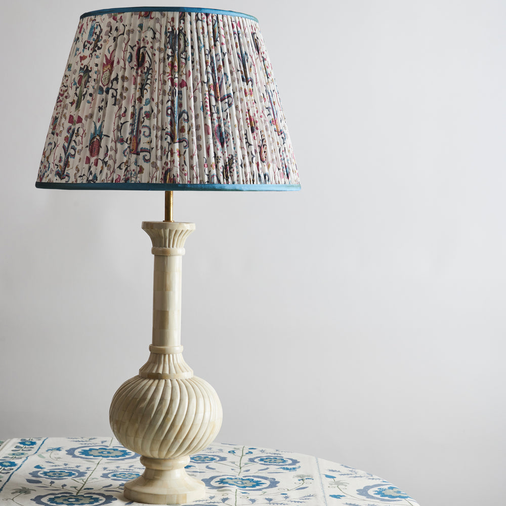Mughal Lampshade with Light Blue Trim 3