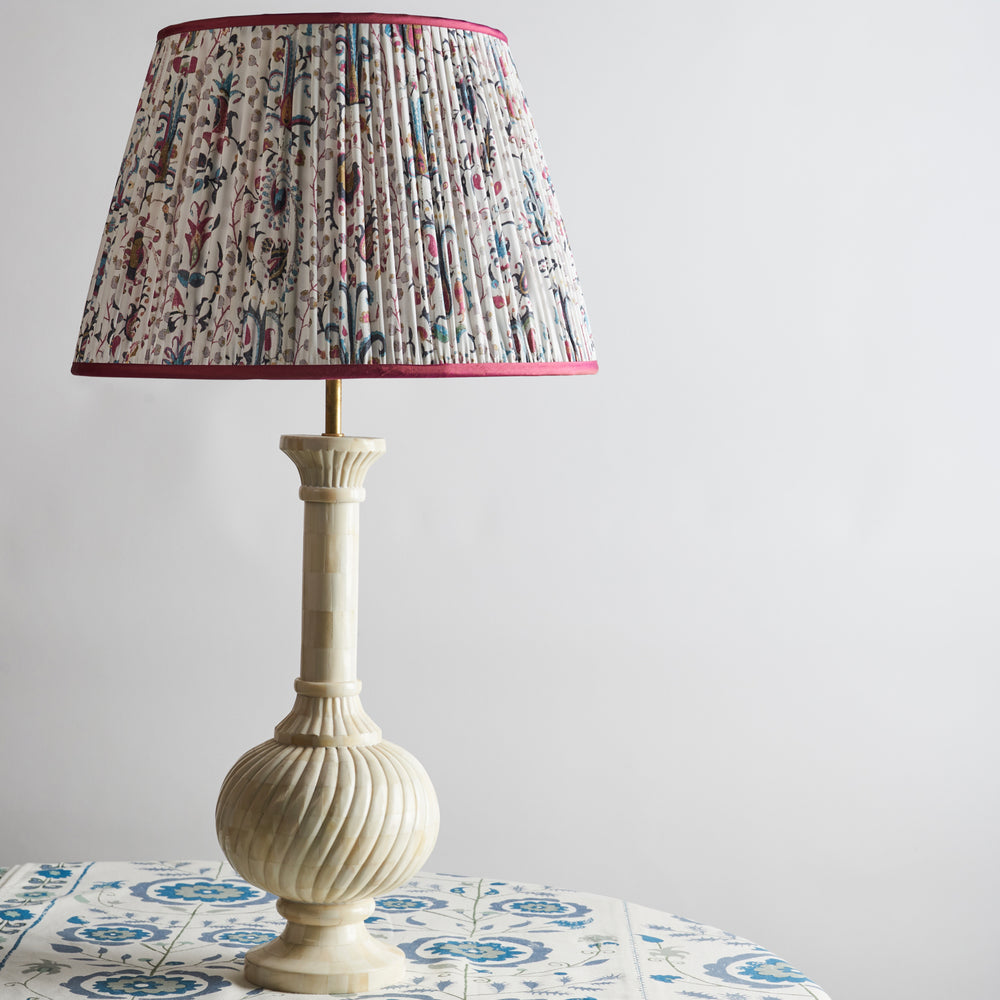 Mughal Lampshade with Pink Trim 2