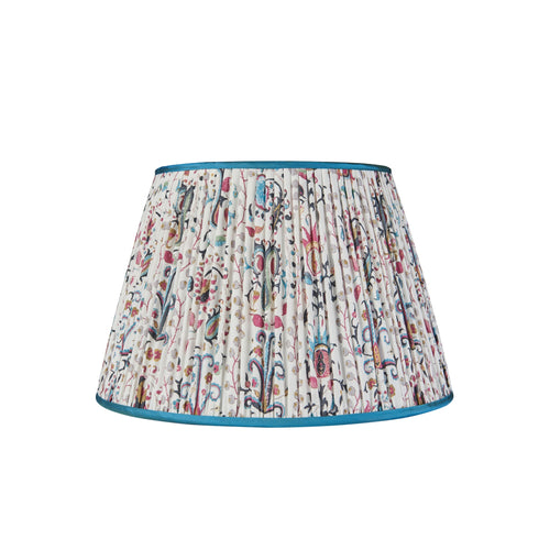 Mughal Lampshade with Light Blue Trim