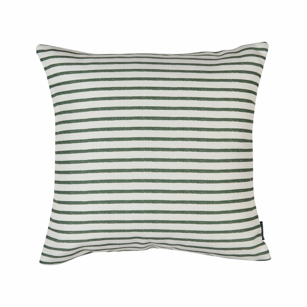 Harriet Stripe Green Performance/Outdoor Square Cushion 1