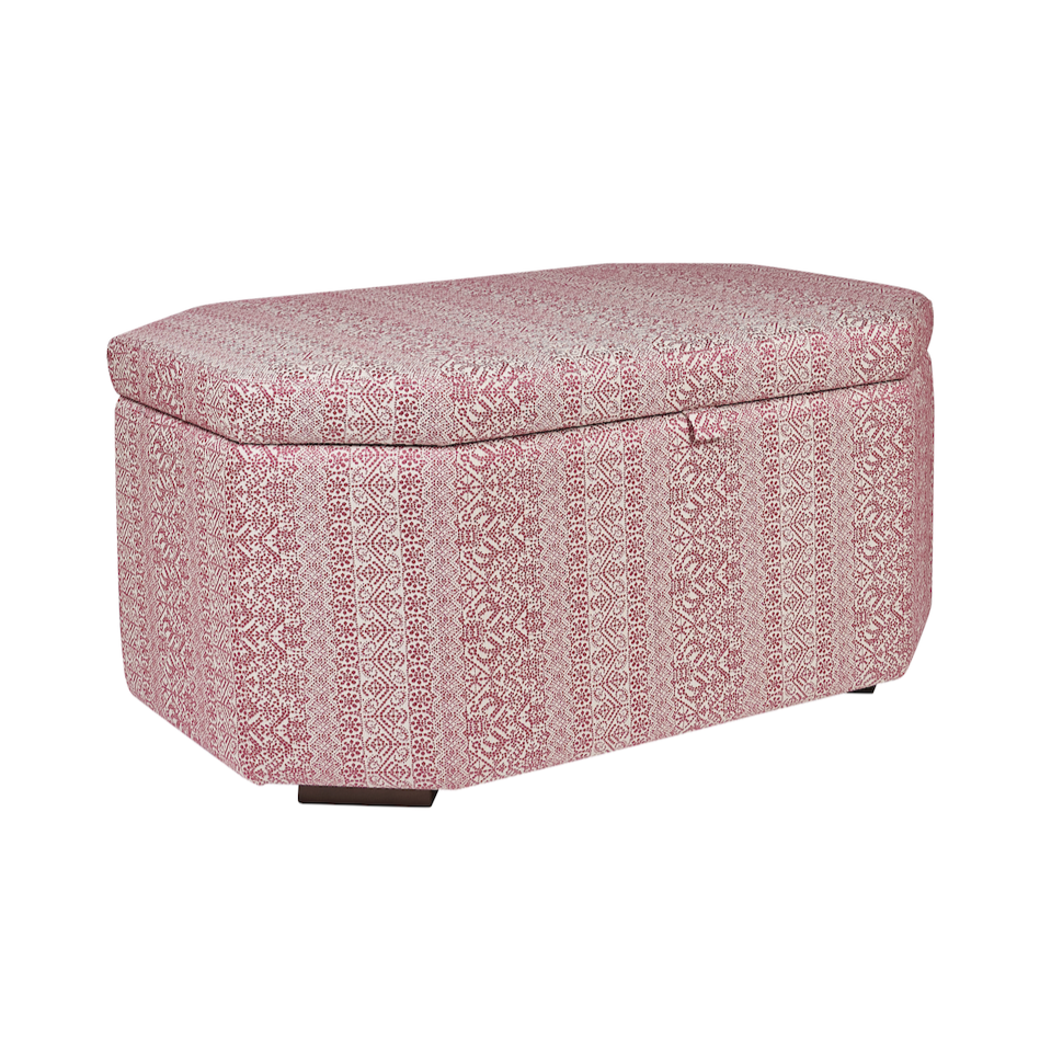 Ottoman Box in Buriam Strong Pink 1
