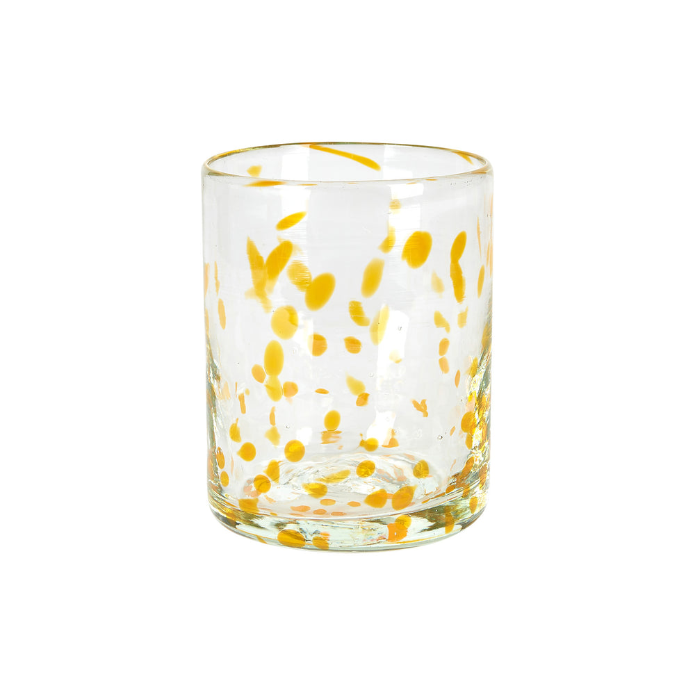 Honey Confetti Murano Glass Tumbler 1