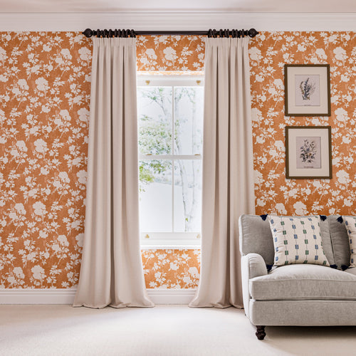 Flowerberry Orange Wallpaper Sample