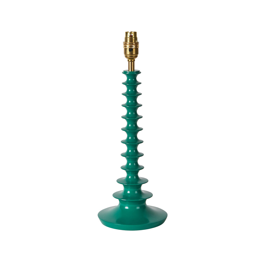 Green Tiered Lacquer Wooden Lamp Base 1