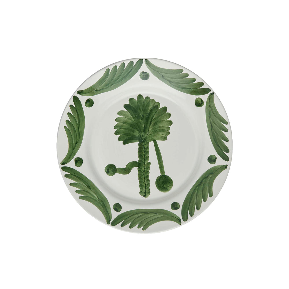 Green Palm Tree Ceramic Large Plate 1