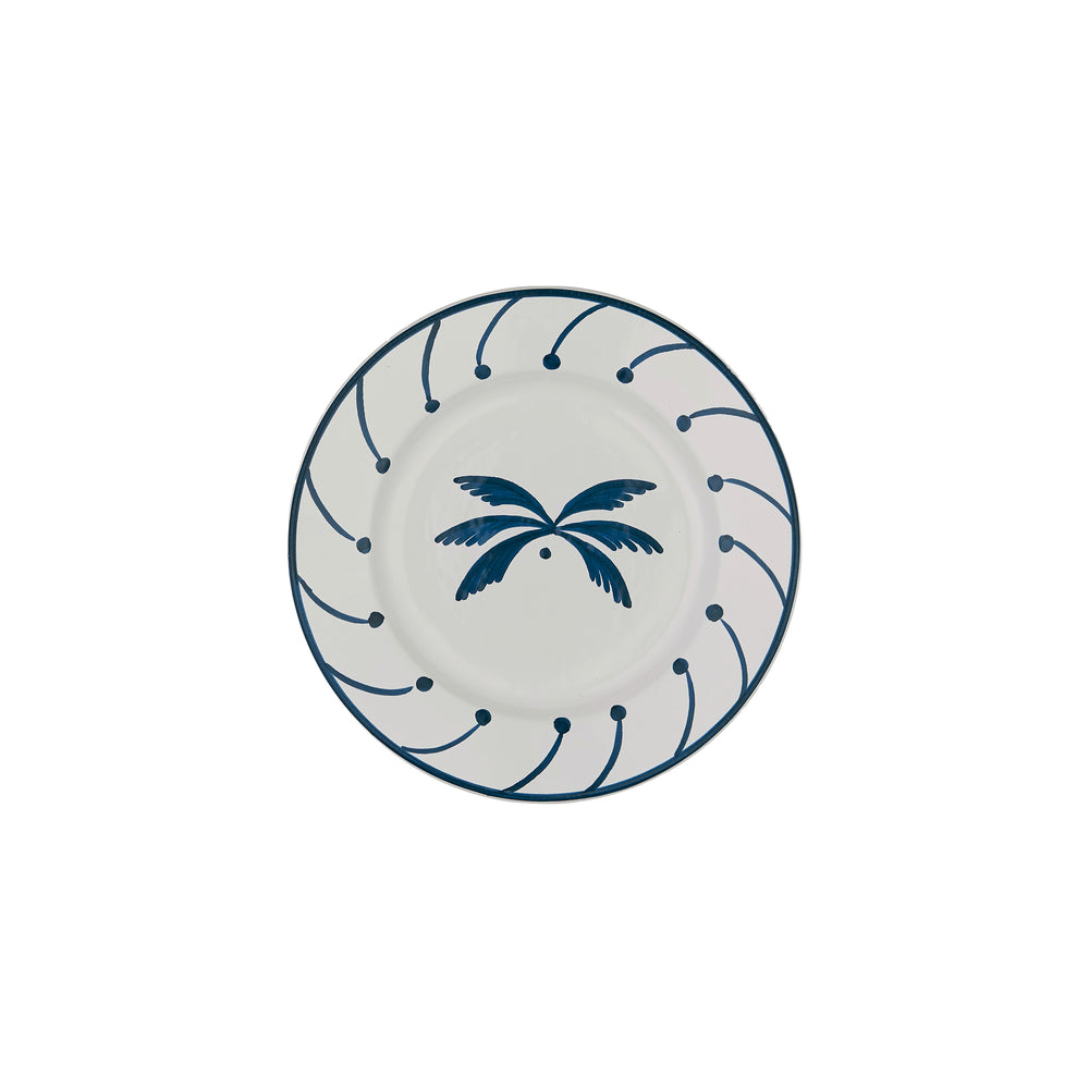 Blue Palm Tree Ceramic Medium Plate 1