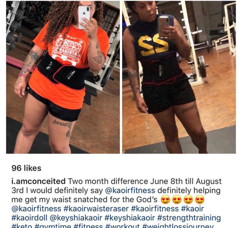 Keyshia Ka'oir - WOW!!!! Before & After results wearing her @kaoirfitness  #WaistEraser & #BodySweat!! U look fk'n AMAZINGGGGGGG👏👏🥰👍 all sizes are  in stock www.kaoirfitness.com
