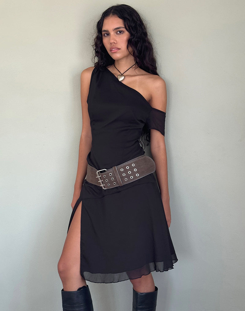 Tailoring Black Pleated Midi Skirt | Fermi – motelrocks-com-us | Bleistiftröcke